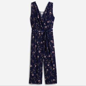 Kaileigh Stitch Fix 1X Navy / Floral Jumpsuit - NWT